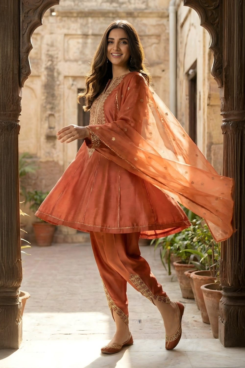 3 Piece - Premium Pure Sheesha Silk Embroidered Suit LFP1146