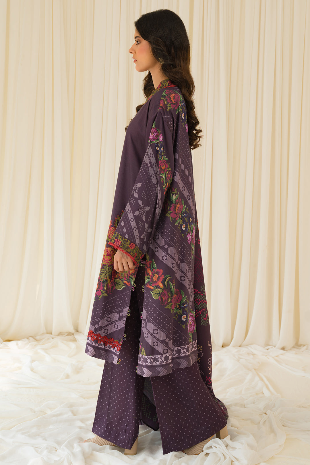 3 Piece - Embroidered Khaddar Suit U1001A (SO)