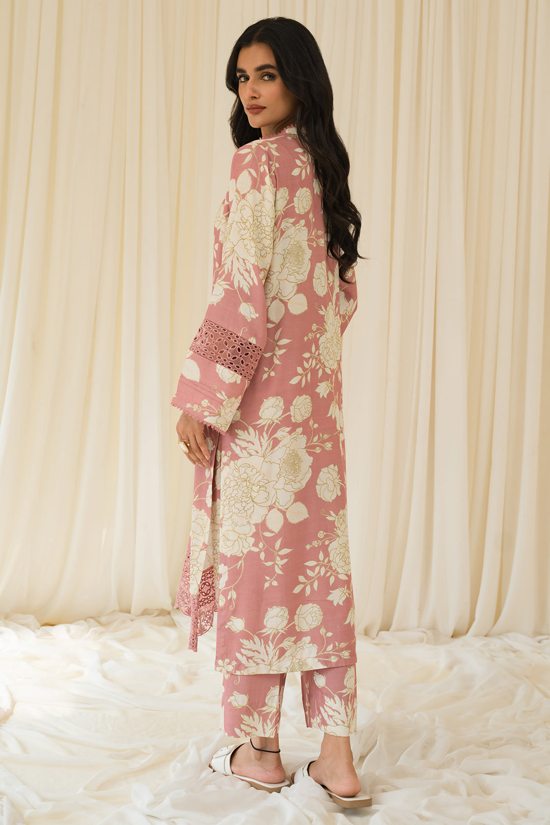2 Piece - Embroidered Khaddar Suit P0833