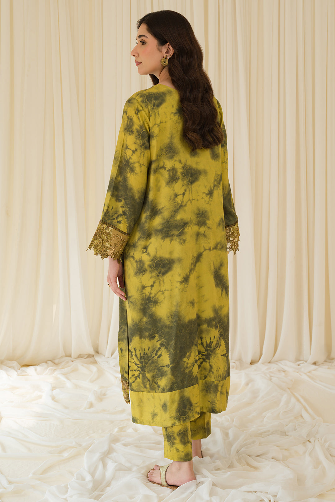 2 Piece - Embroidered Linen Texture Suit PB912