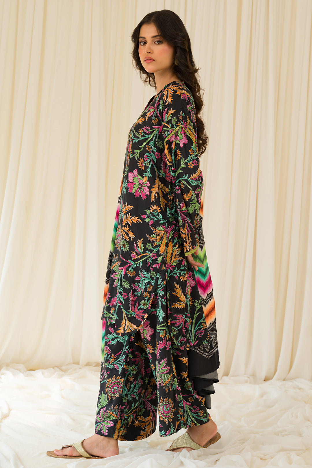 3 Piece - Digital Printed Linen Suit P0898 (SO)