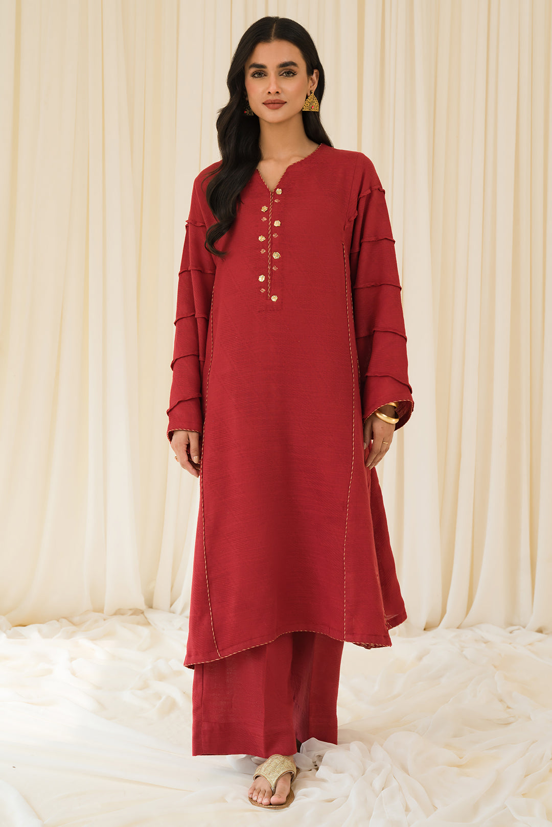 2 Piece - Slub Khaddar Suit P0872 (SO)