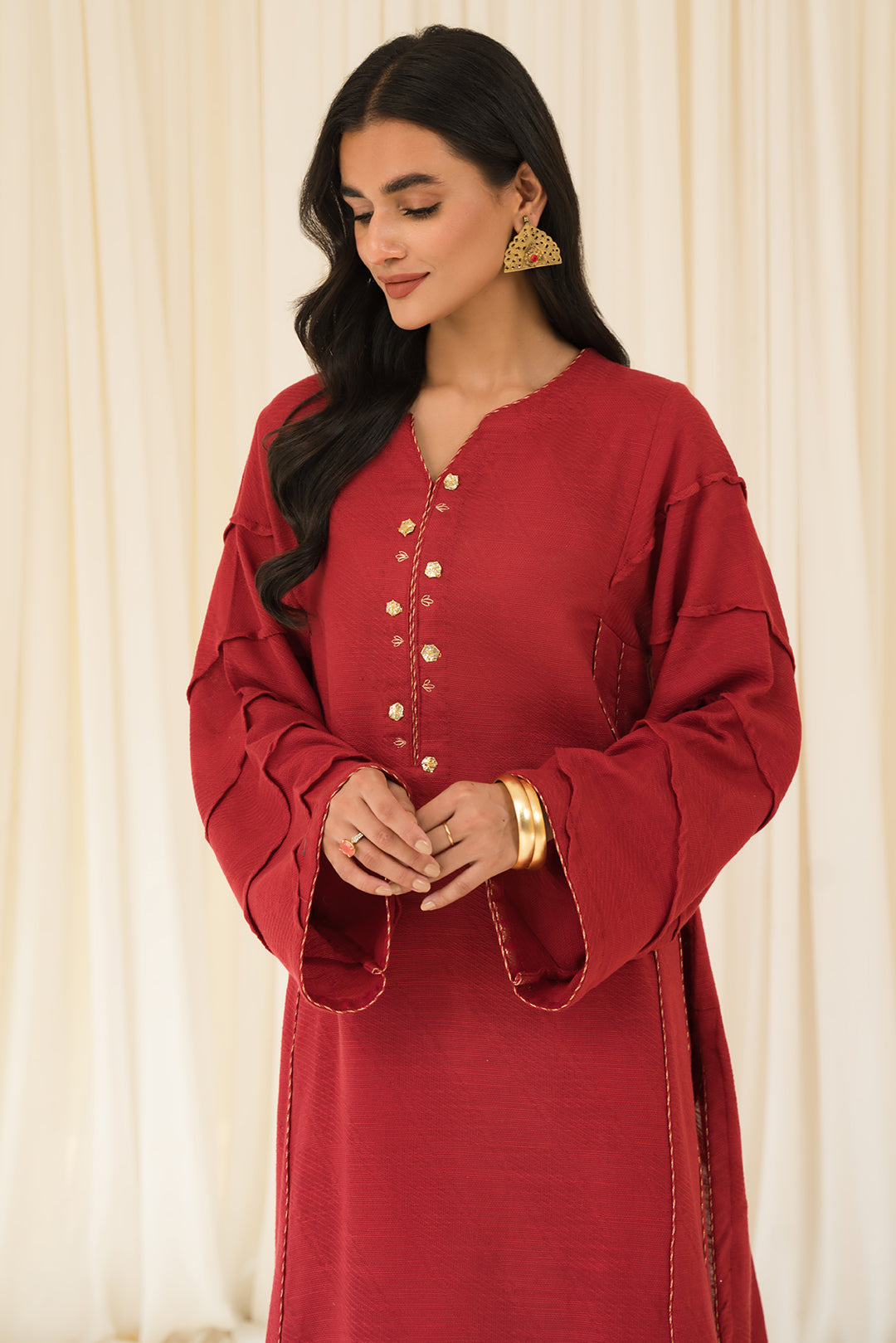 2 Piece - Slub Khaddar Suit P0872 (SO)