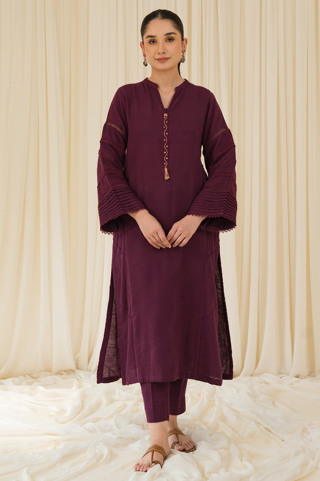 2 Piece - Slub Khaddar Suit P0873