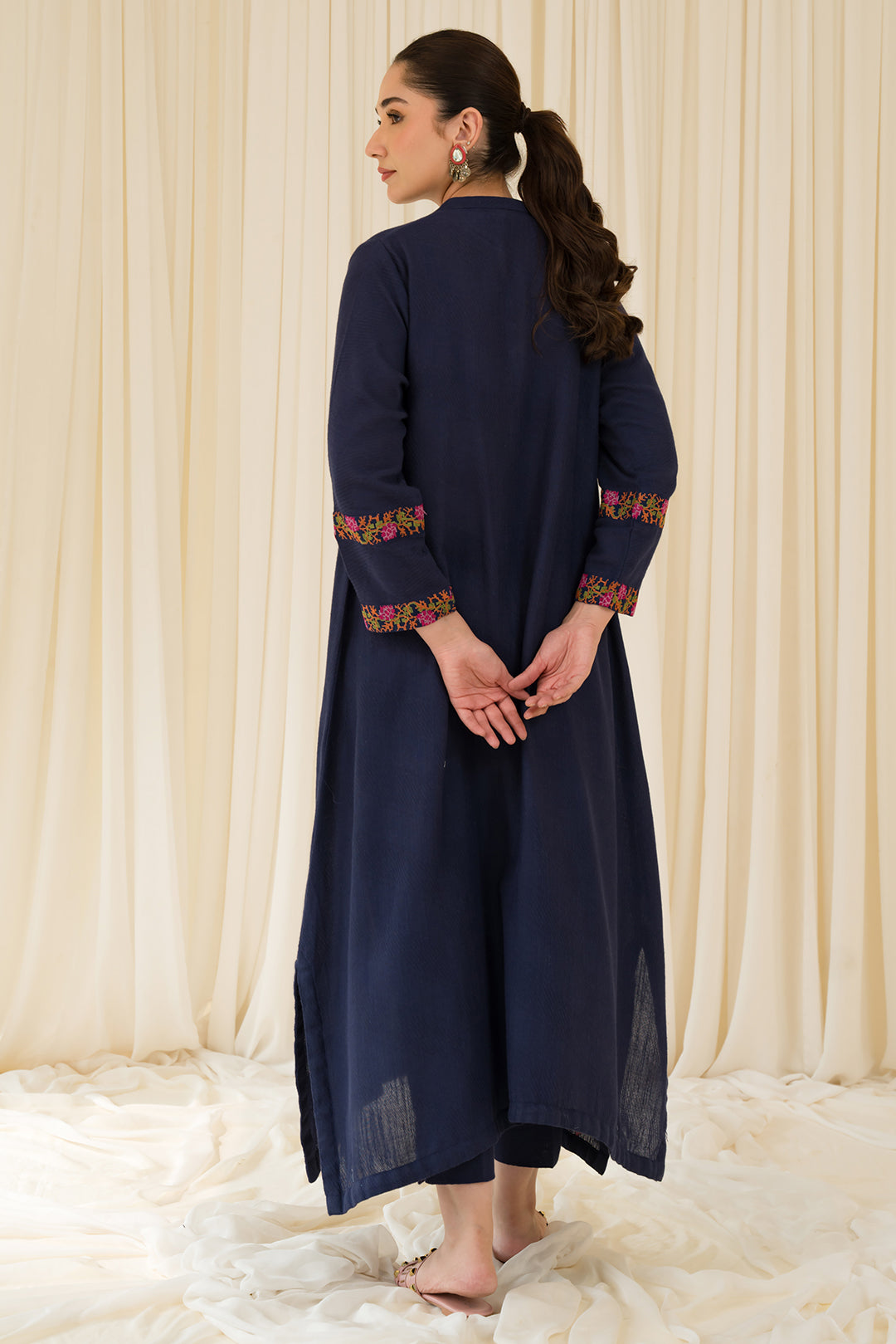 2 Piece - Embroidered Slub Khaddar Suit P878A