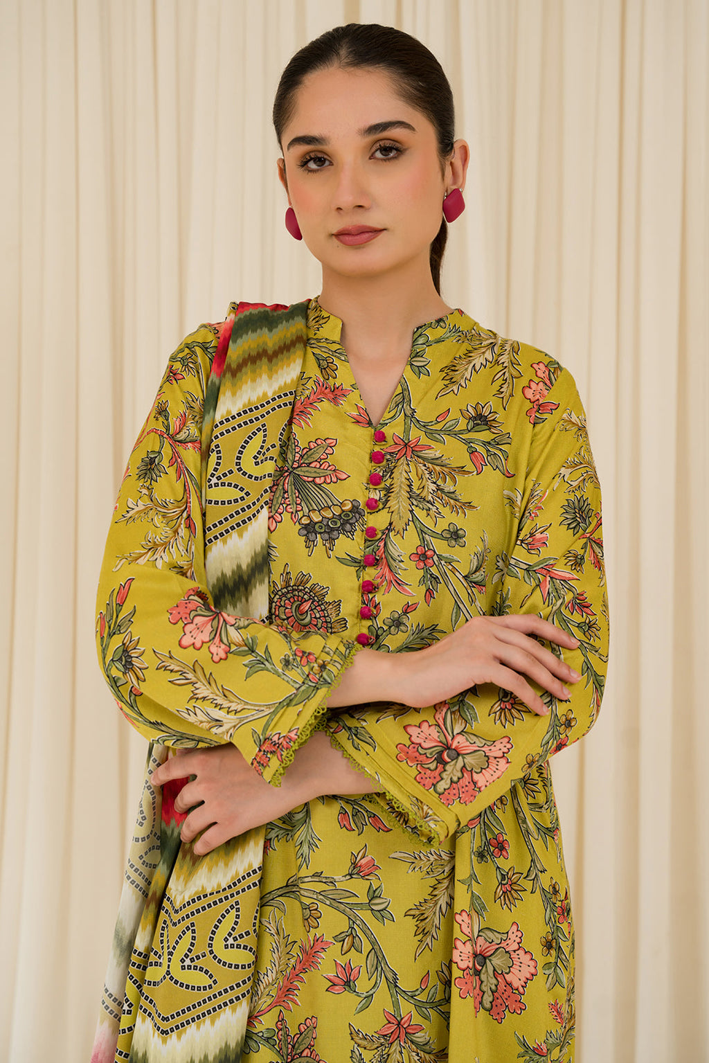 3 Piece - Digital Printed Linen Suit P0898A (SO)