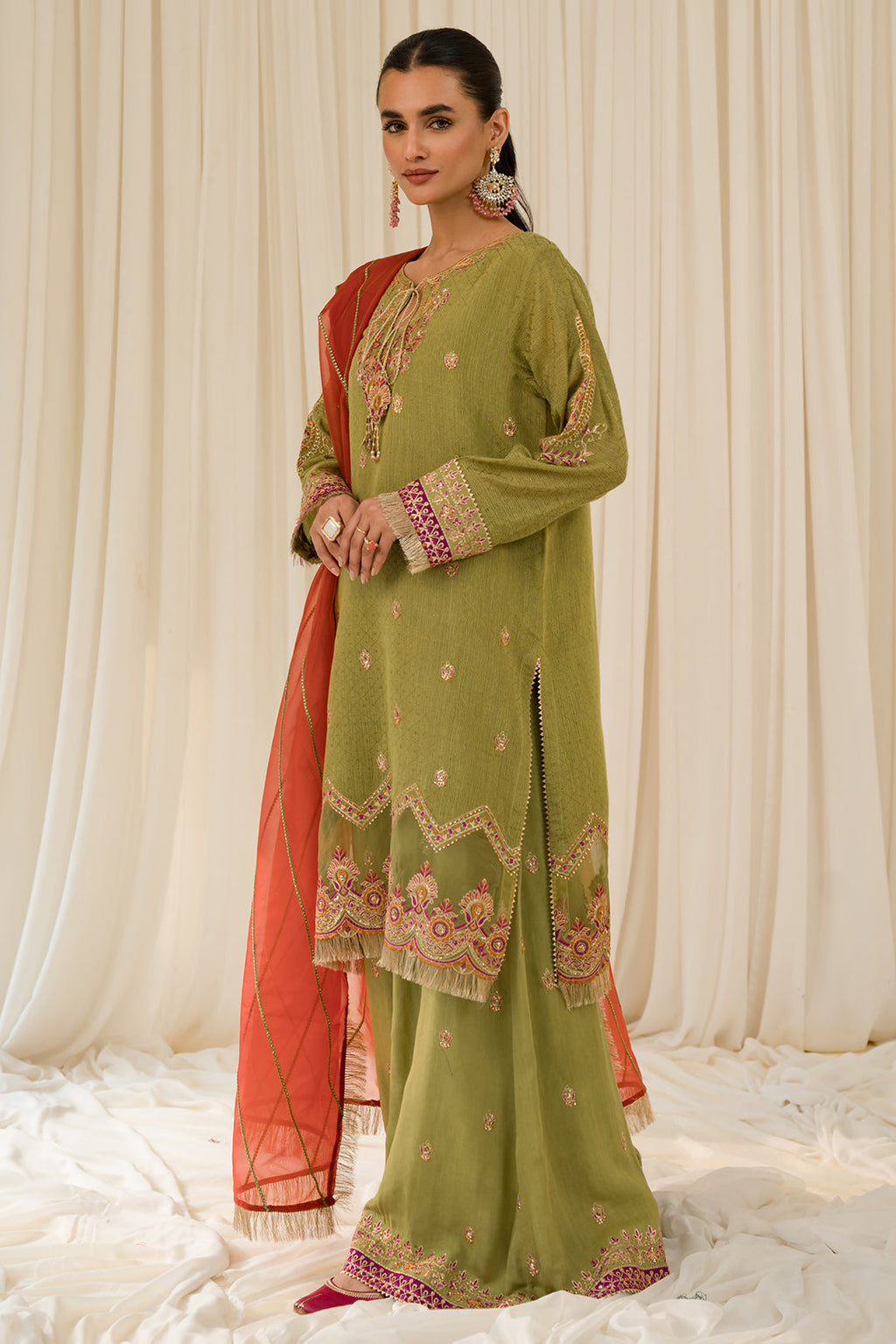 3 Piece - Embroidered Khaddi Suit L0958 (SO)