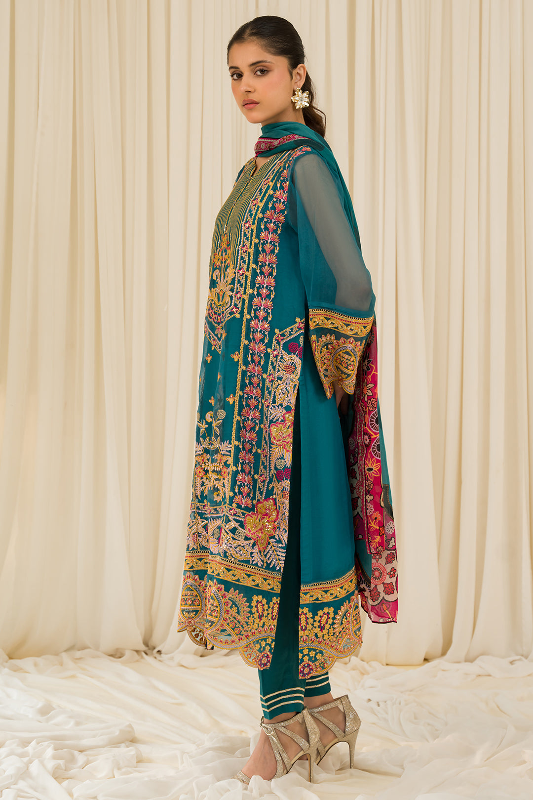 3 Piece - Embroidered Organza Suit L0788 (SO)