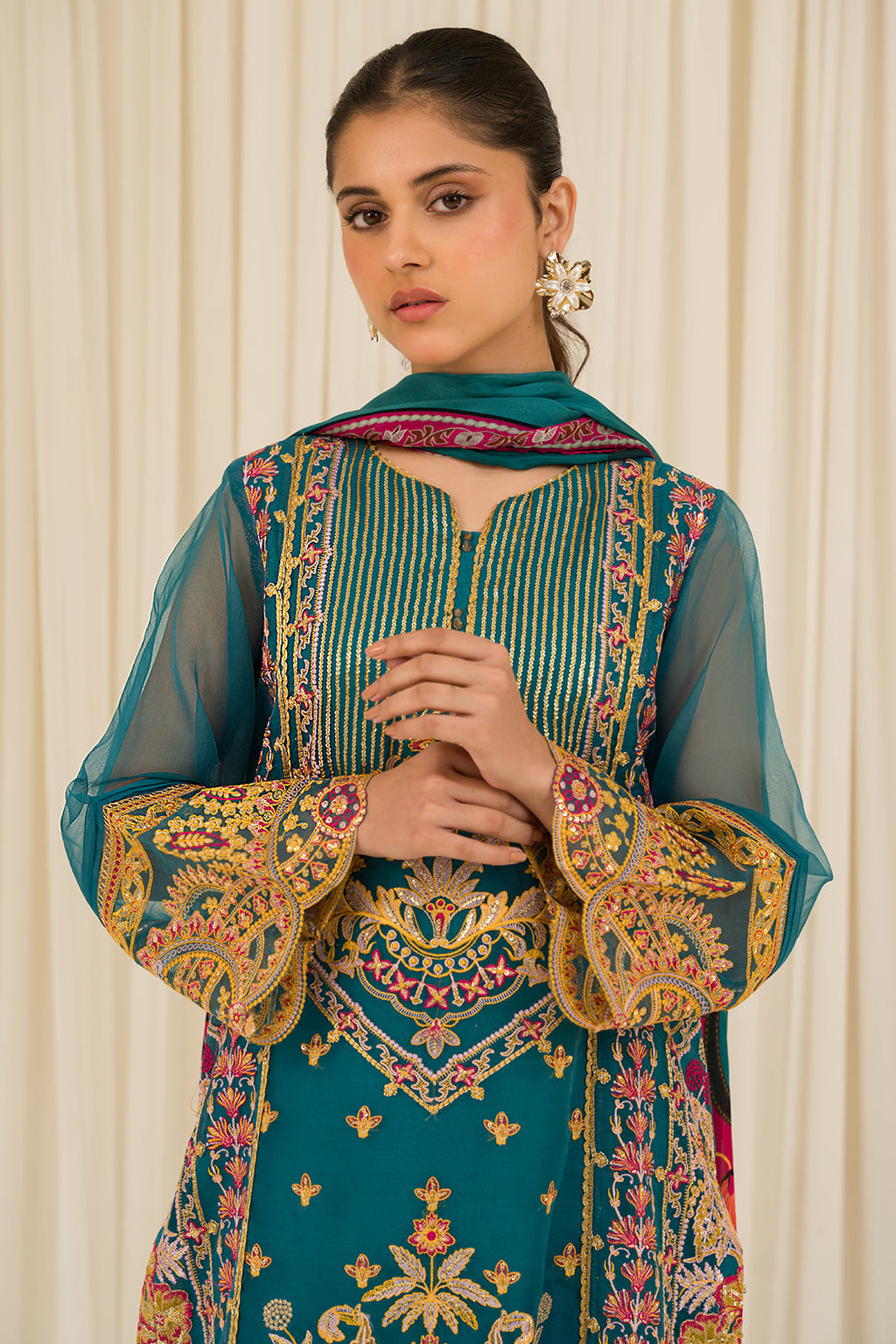 3 Piece - Embroidered Organza Suit L0788 (SO)