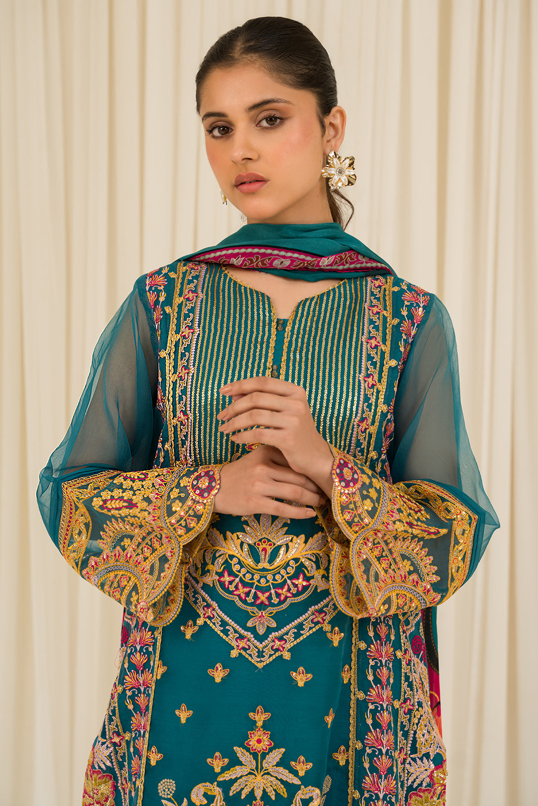 3 Piece - Embroidered Organza Suit L0788 (SO)