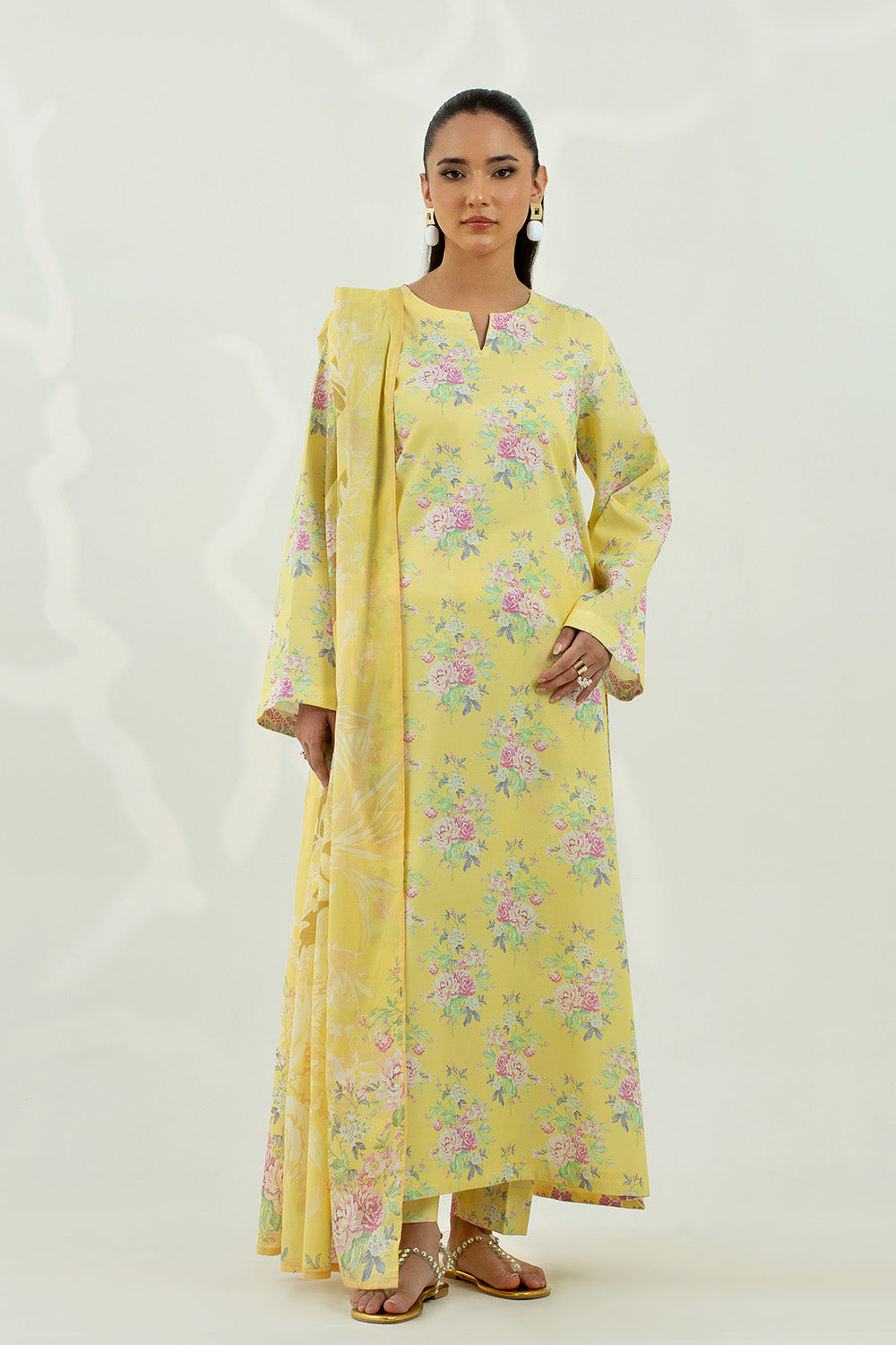 3 Piece - Digital Printed Lawn Suit P001218