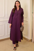 2 Piece - Lawn Suit CT00013 Purple