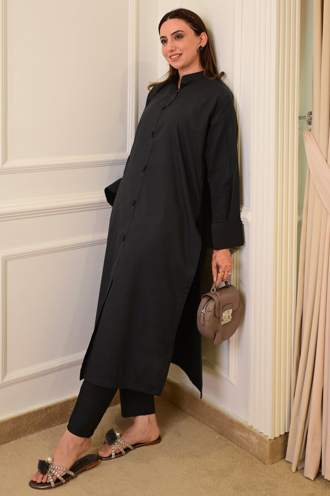 2 Piece - Lawn Suit CT00012 Black