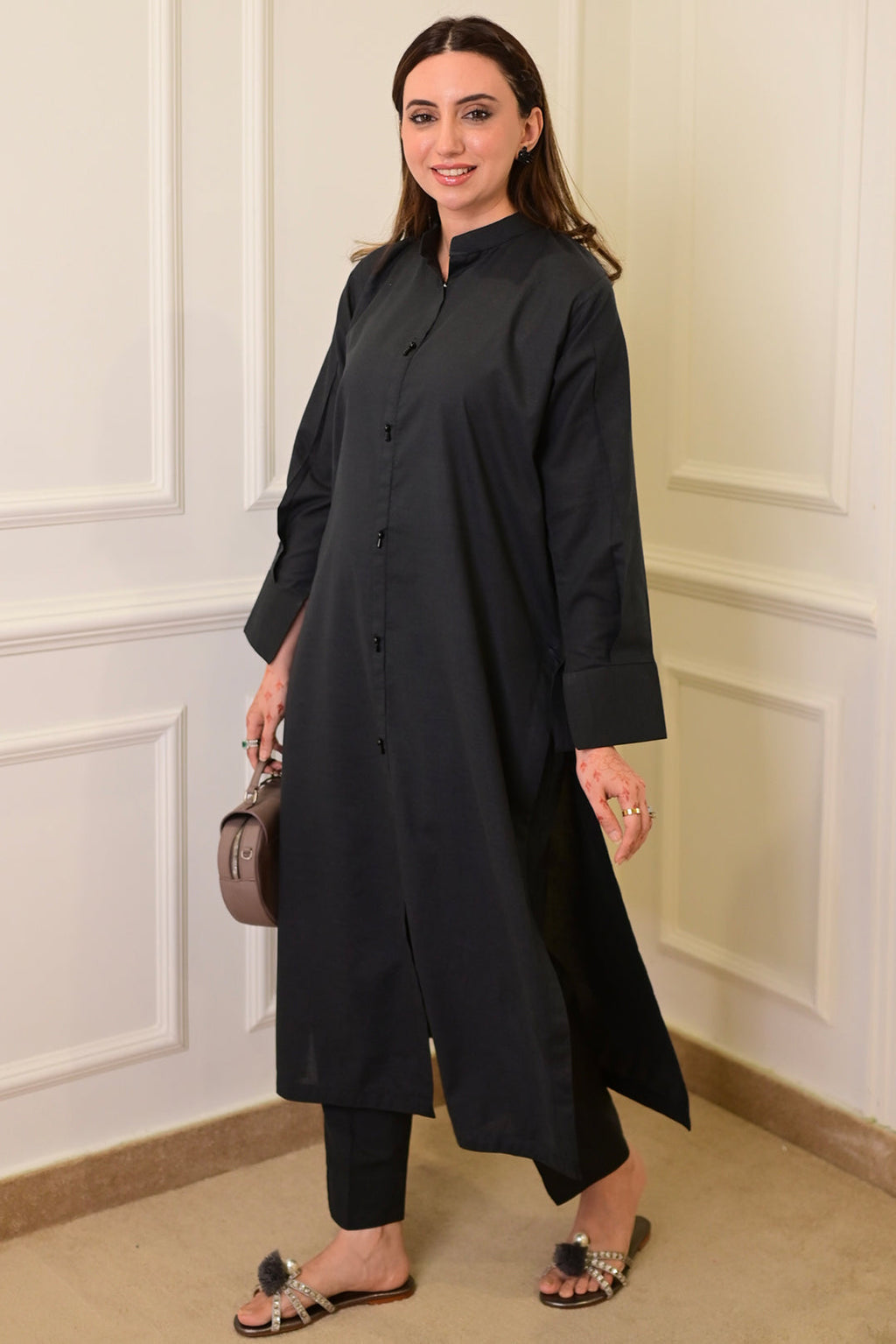 2 Piece - Lawn Suit CT00012 Black