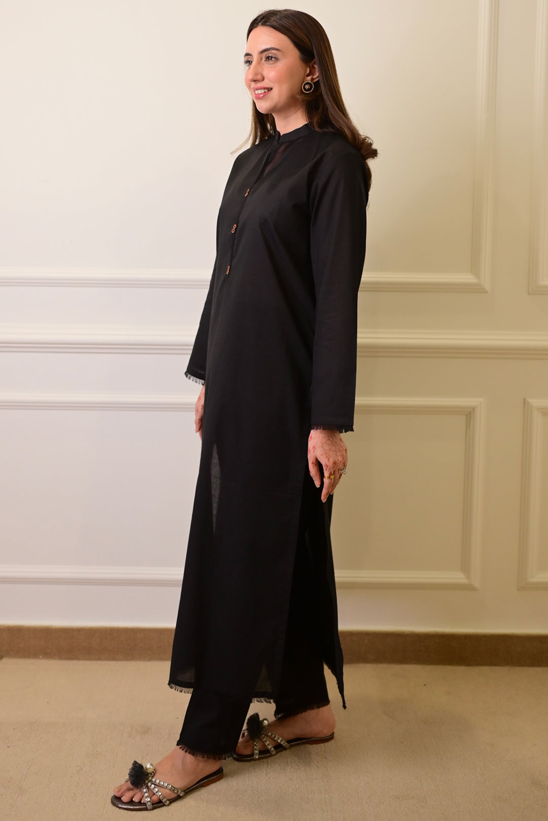 2 Piece - Lawn Suit CT00013 Black
