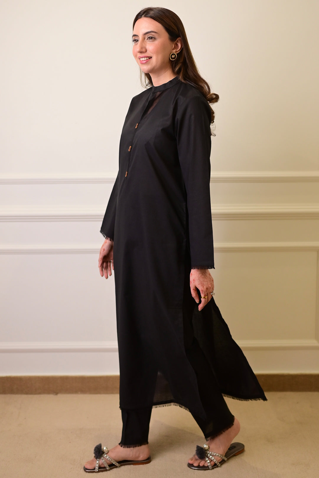 2 Piece - Lawn Suit CT00013 Black