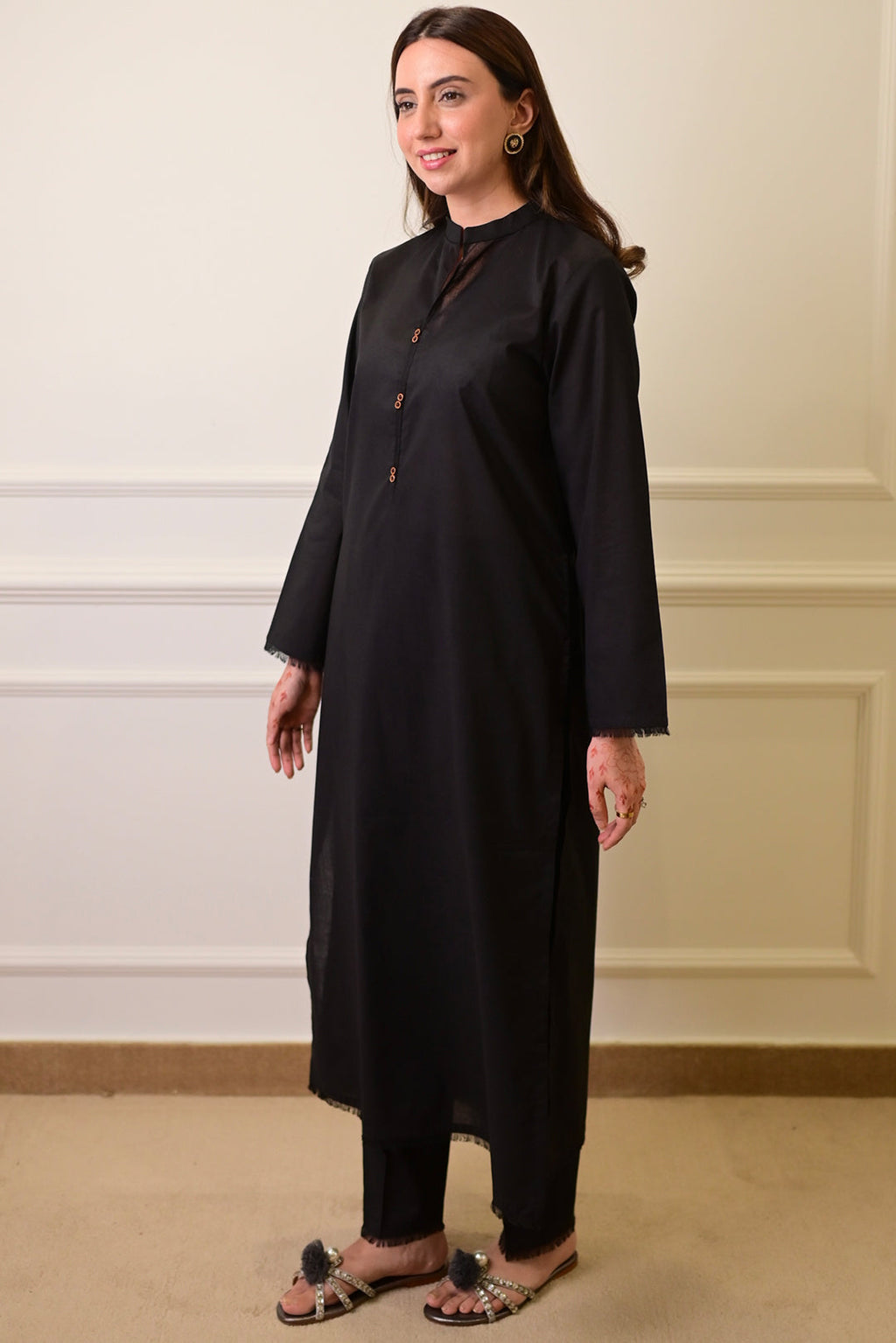 2 Piece - Lawn Suit CT00013 Black