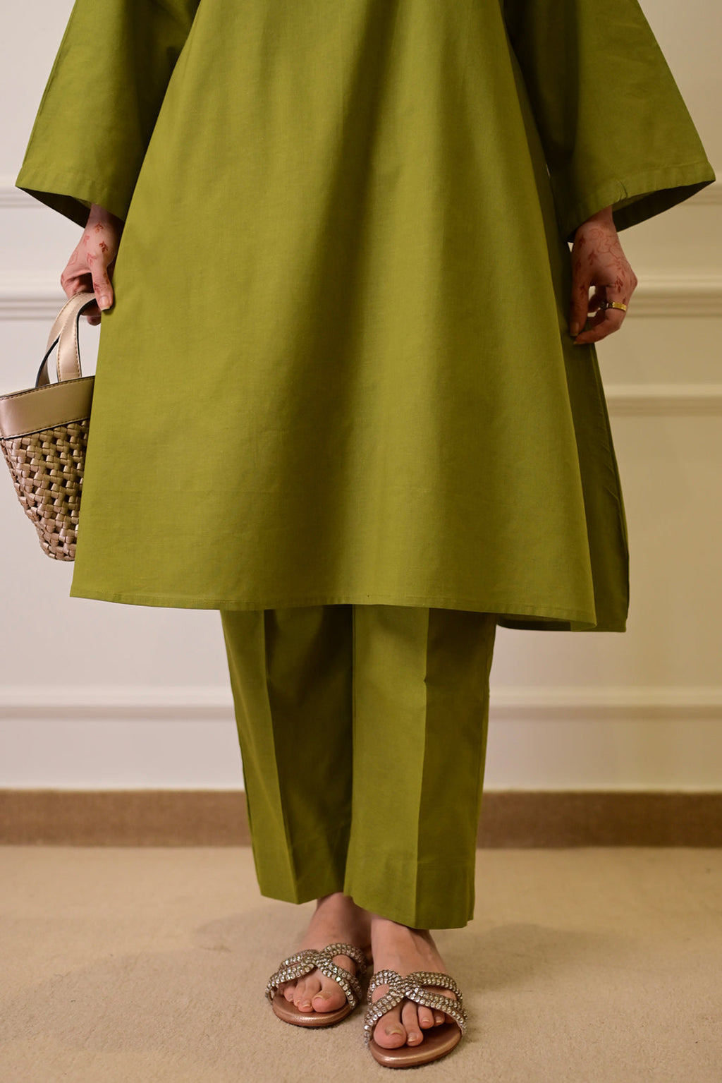2 Piece - Lawn Suit CT009 Green