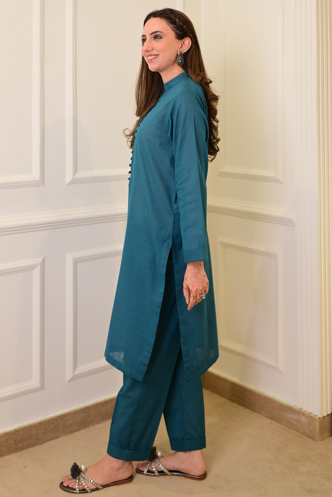 2 Piece - Lawn Suit CT010 Teal