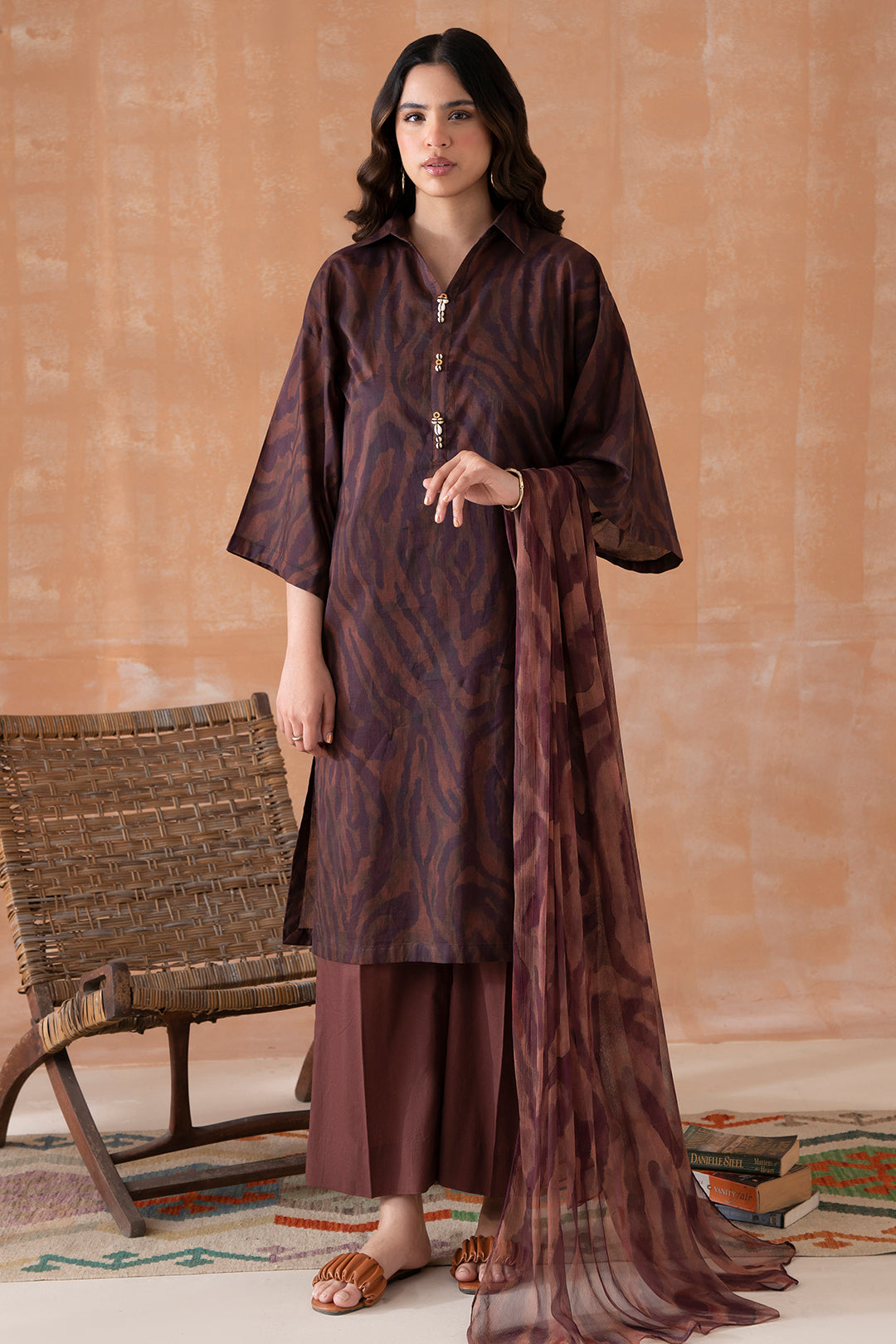 2 Piece - Digital Printed Lawn Suit P1123A