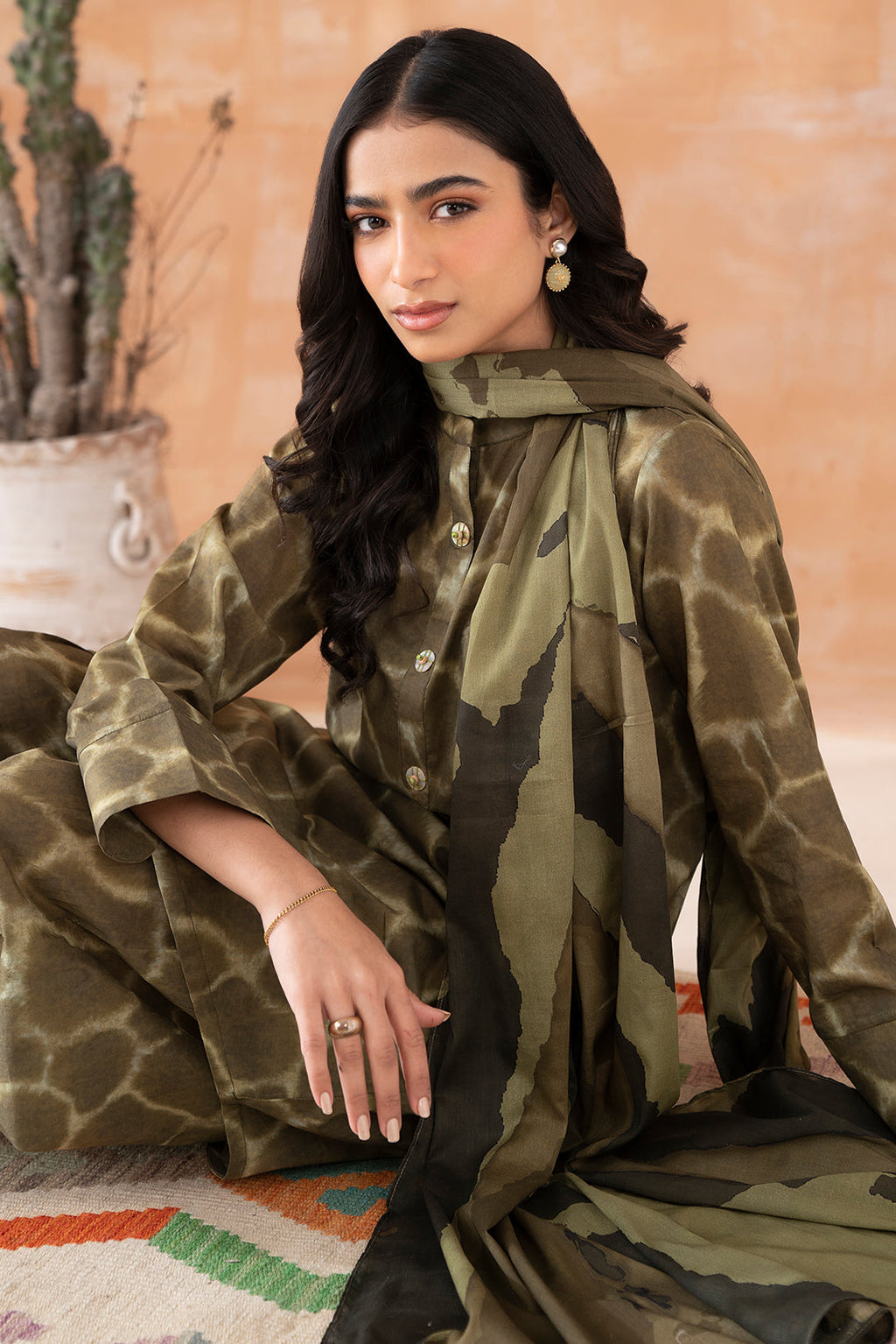 3 Piece - Digital Printed Lawn  Suit P1106B