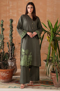 2 Piece - Embroidered Leno Kara Suit P1021 (SO)
