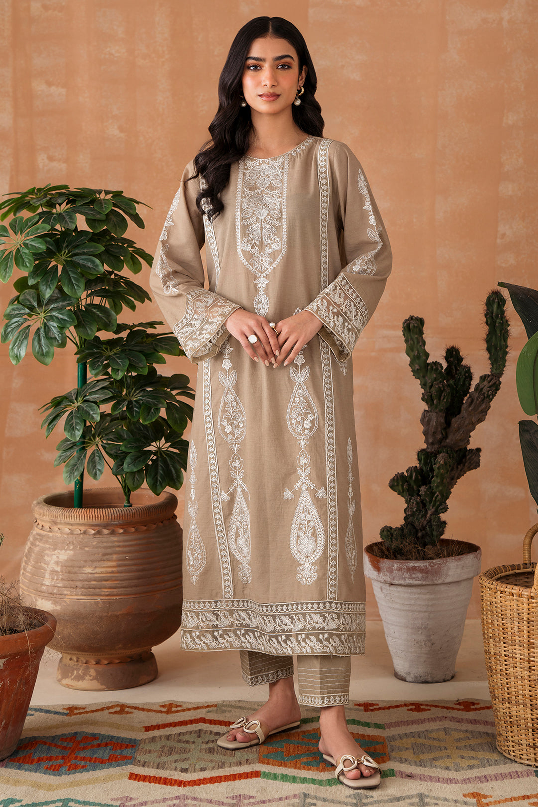 2 Piece - Embroidered Dobby Suit P1027  (SO)