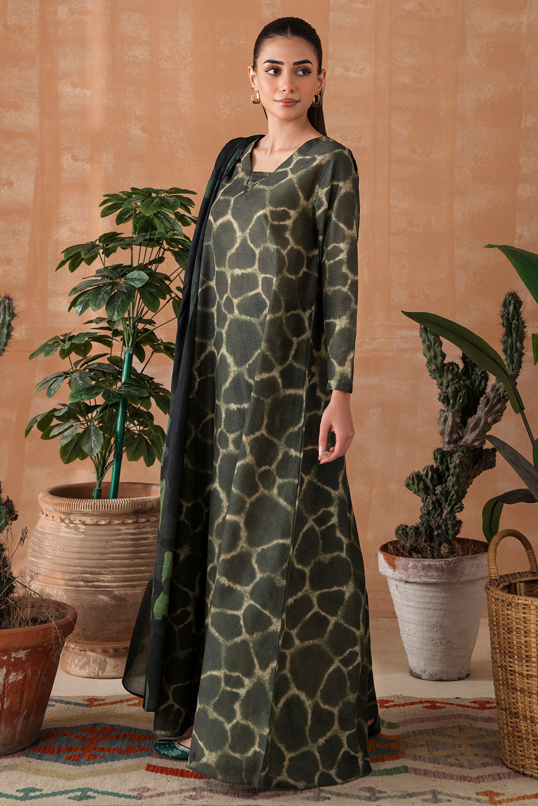 2 Piece - Digital Printed Lawn  Suit P1106