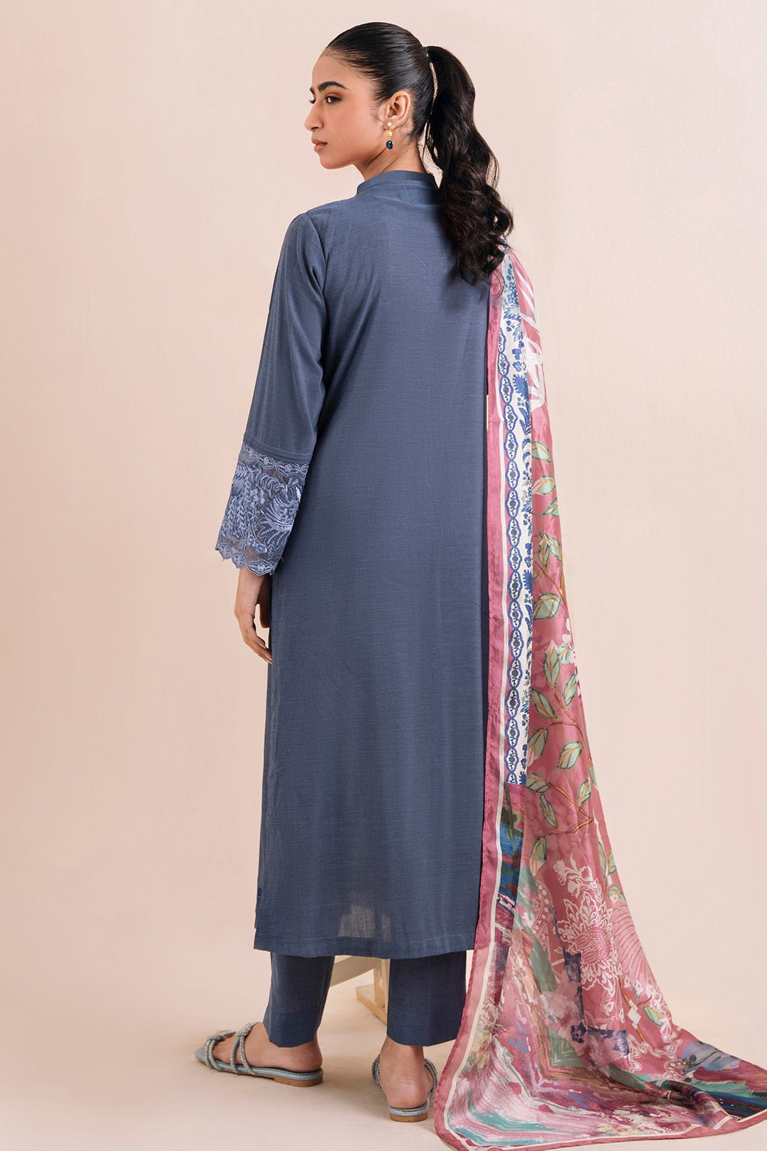 3 Piece - Embroidered Chambray Suit P1064 (SO)