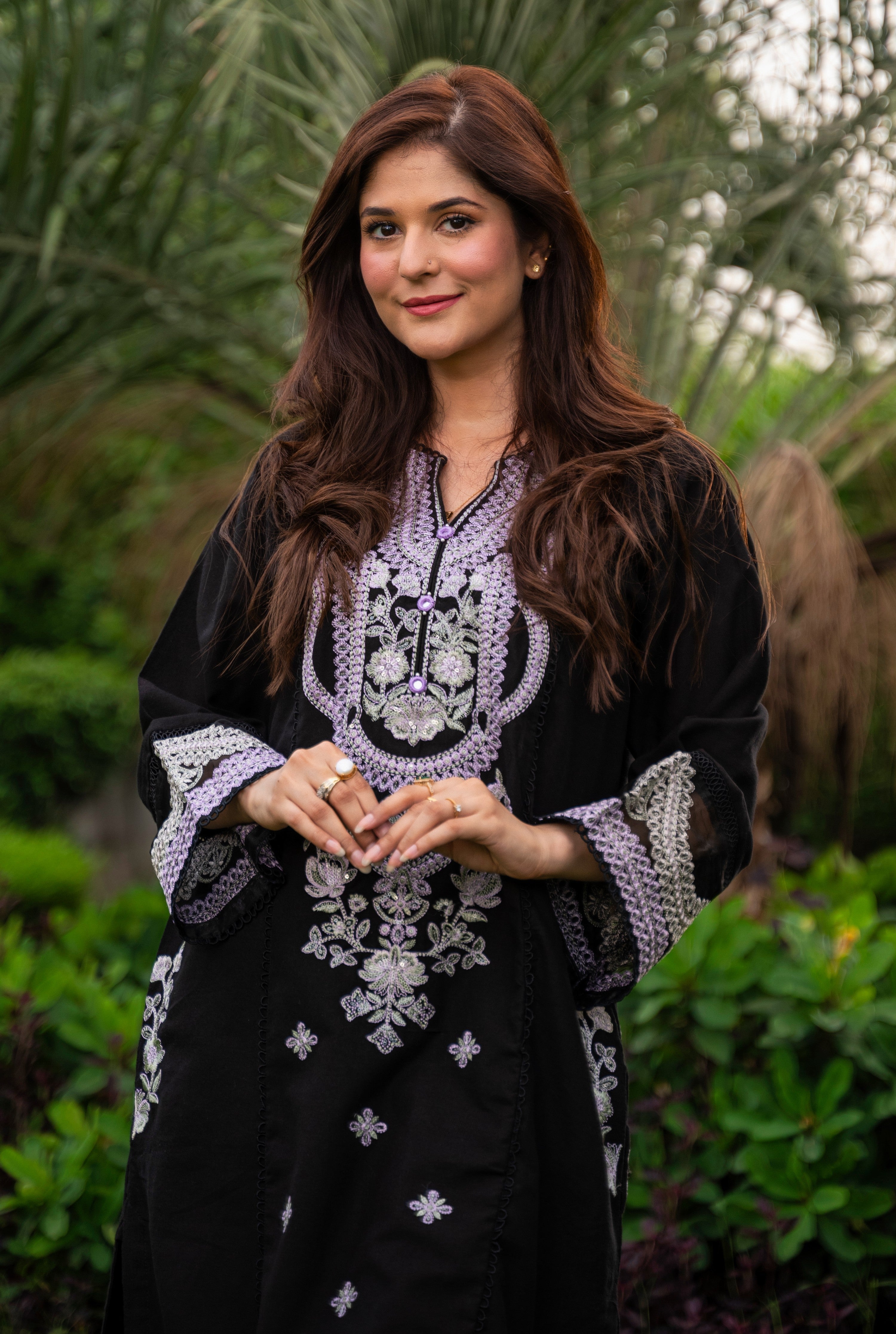 2 Piece - Embroidered Khaddar Suit P0877