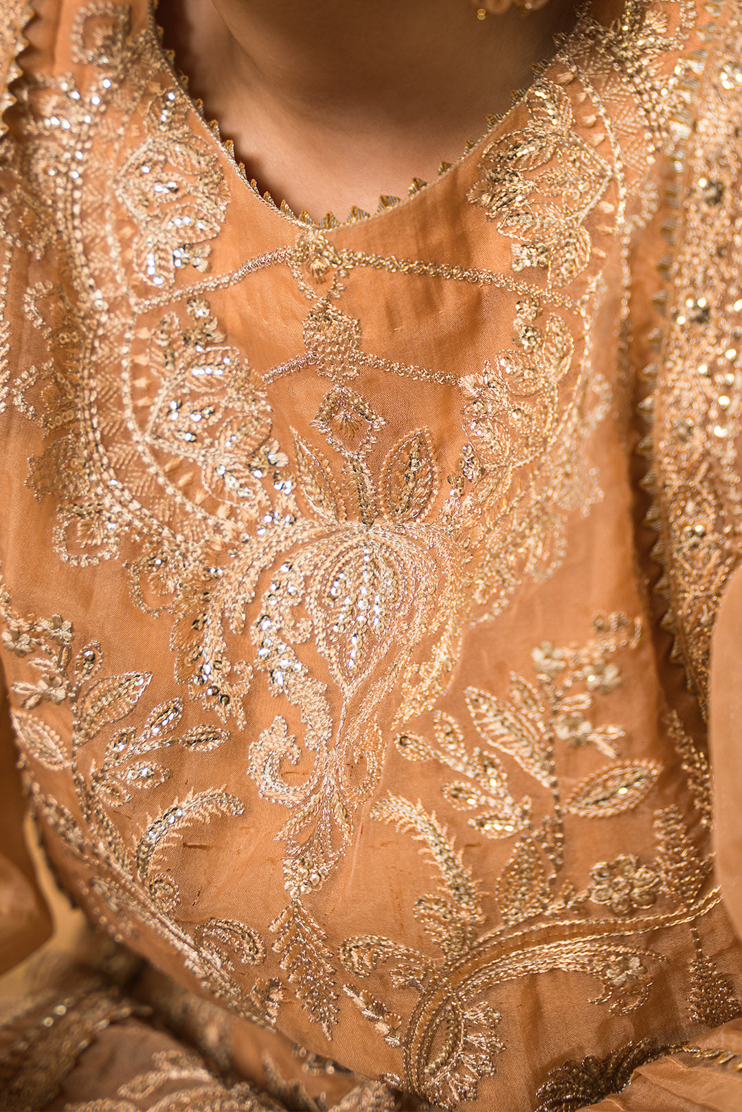 4 Piece - Dyed Embroidered Organza Suit L0776 (SO)