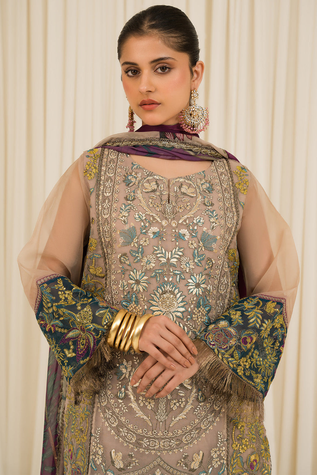 3 Piece - Embroidered Organza Suit L0778 (SO)