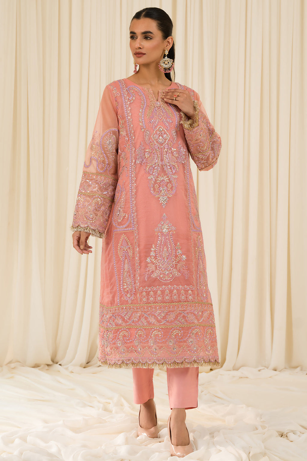 2 Piece - Embroidered Organza Suit L0781 (SO)