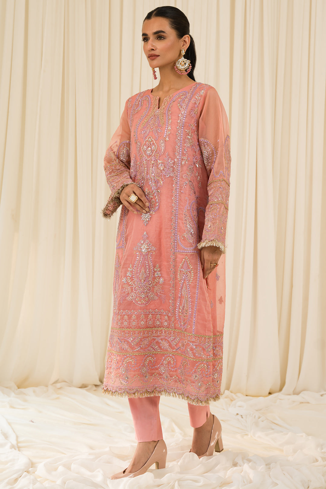 2 Piece - Embroidered Organza Suit L0781 (SO)