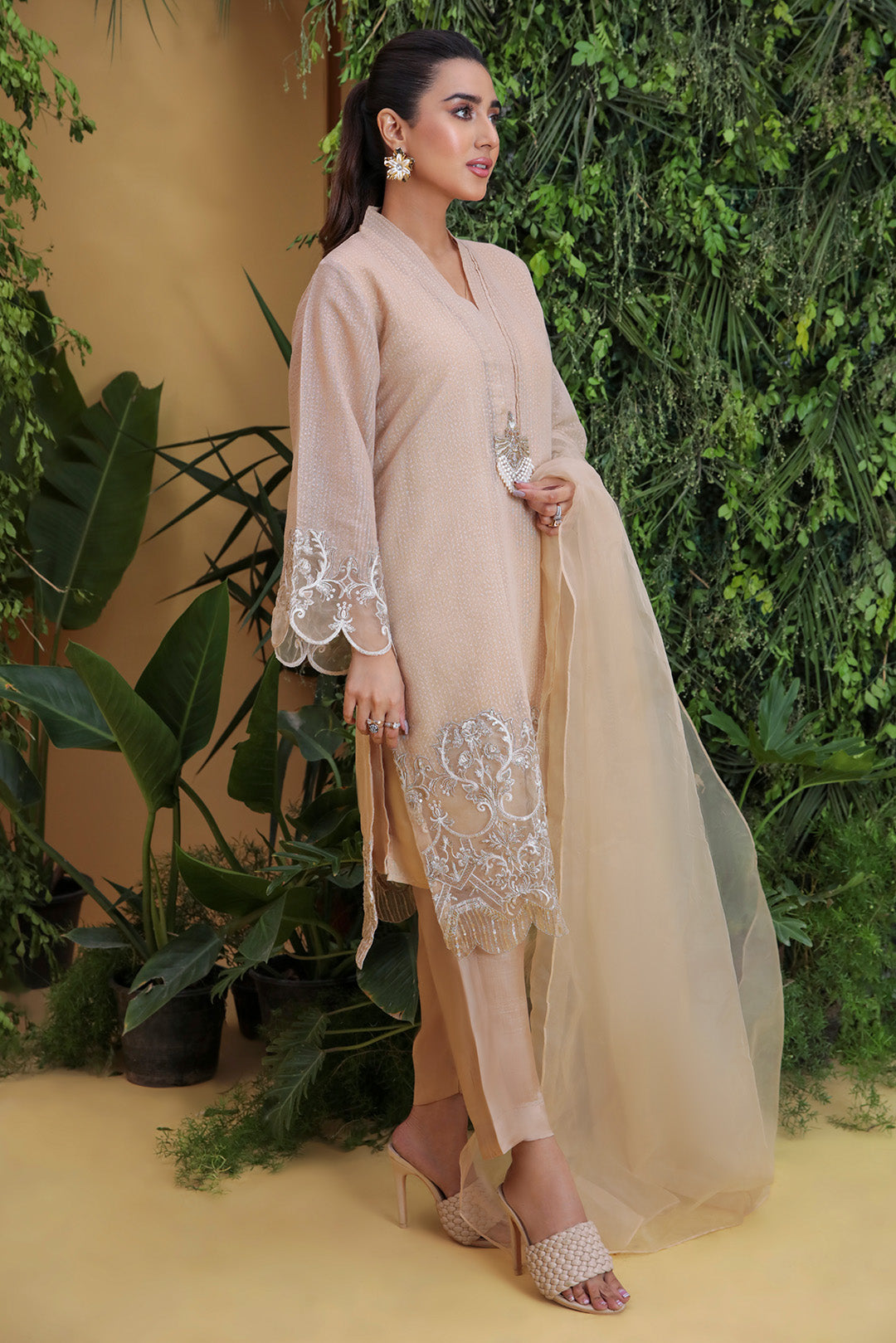 2PC Banarsi Badla Dyed With Embroiderey L2310