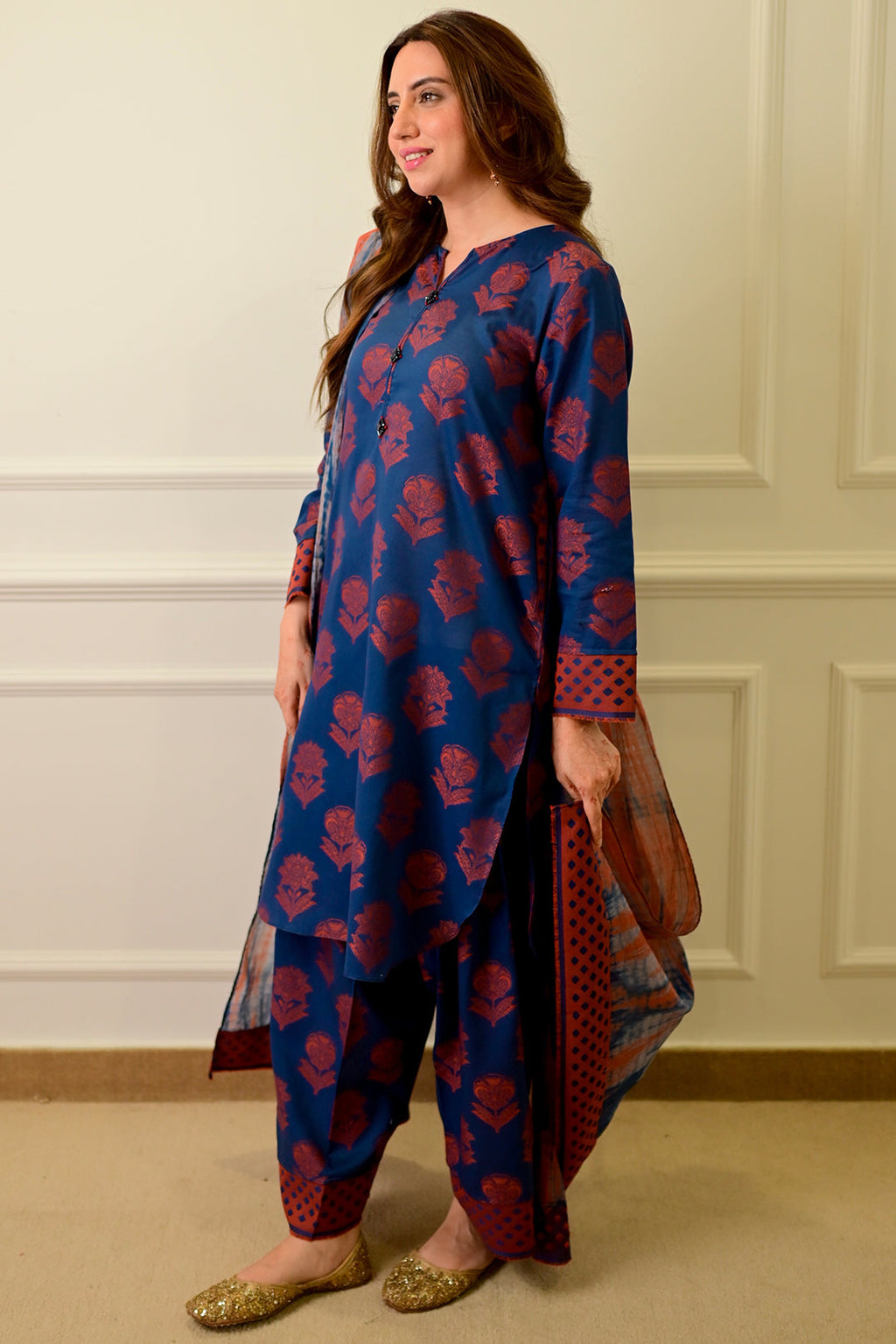 3 Piece - Printed Lawn Suit P001030