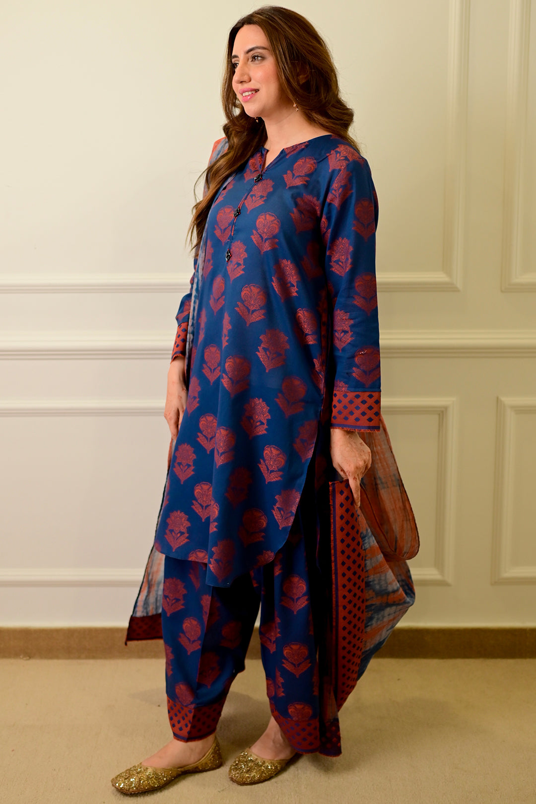 3 Piece - Printed Lawn Suit P001030