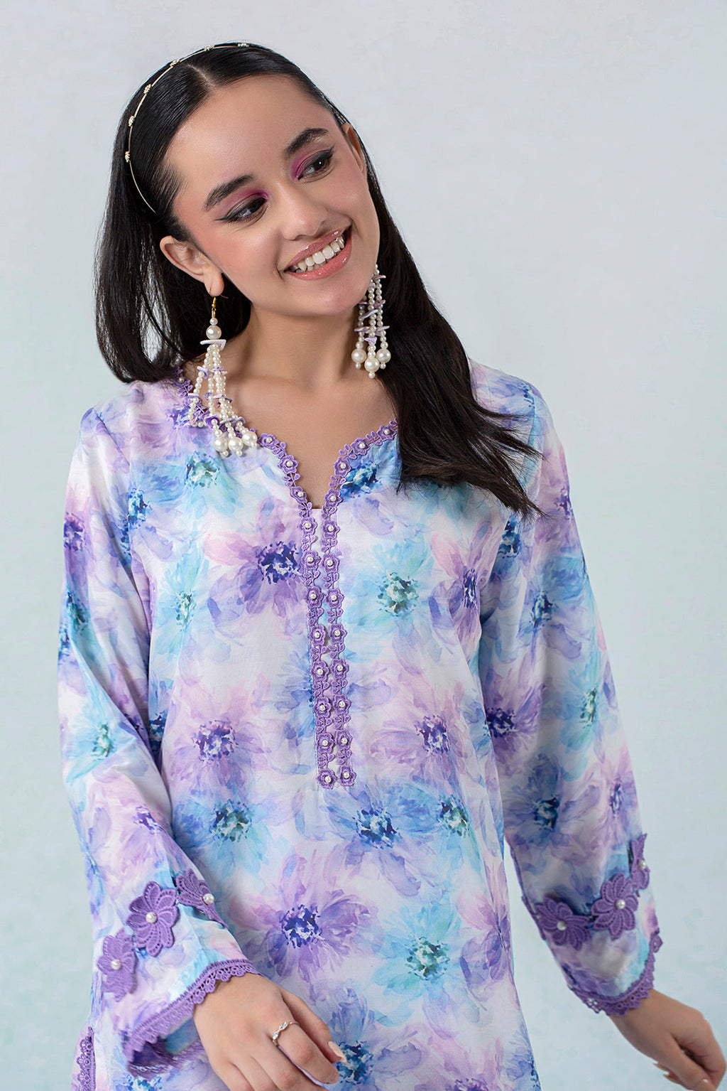 2 Piece - Digital Printed Lawn Silk Suit P001151 (SO)