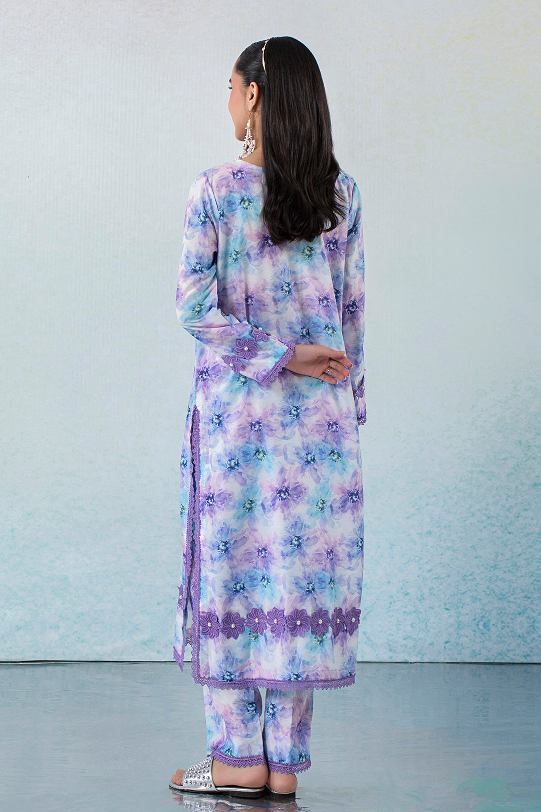 2 Piece - Digital Printed Lawn Silk Suit P001151 (SO)