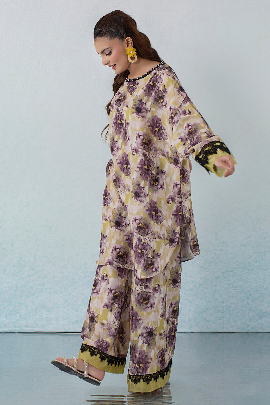 2 Piece - Digital Printed Lawn Silk Suit P001152 (SO)