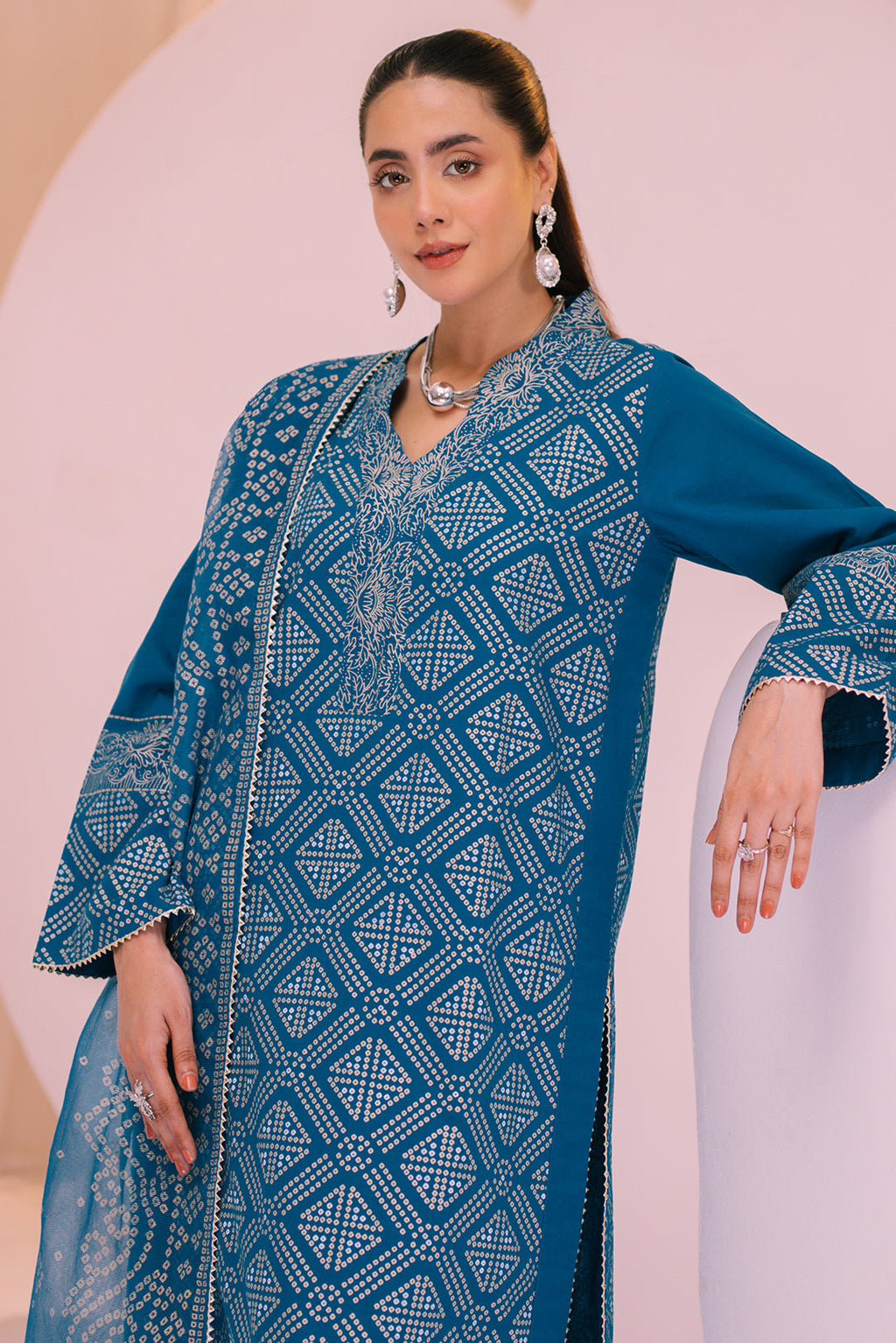 3 Piece - Block Print Cotton Suit P001223