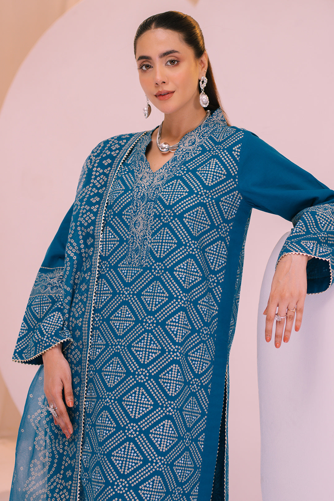 3 Piece - Block Print Cotton Suit P001223