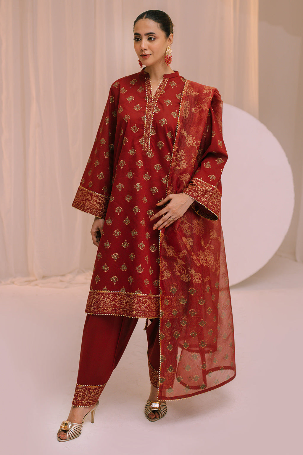 3 Piece - Block Print Lawn Suit P001224