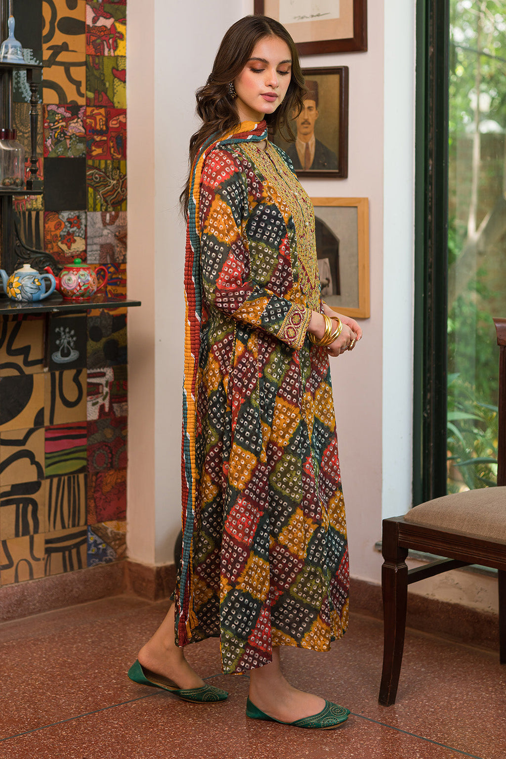 2 Piece - Embroidered Digital Printed Lawn Suit P0624B