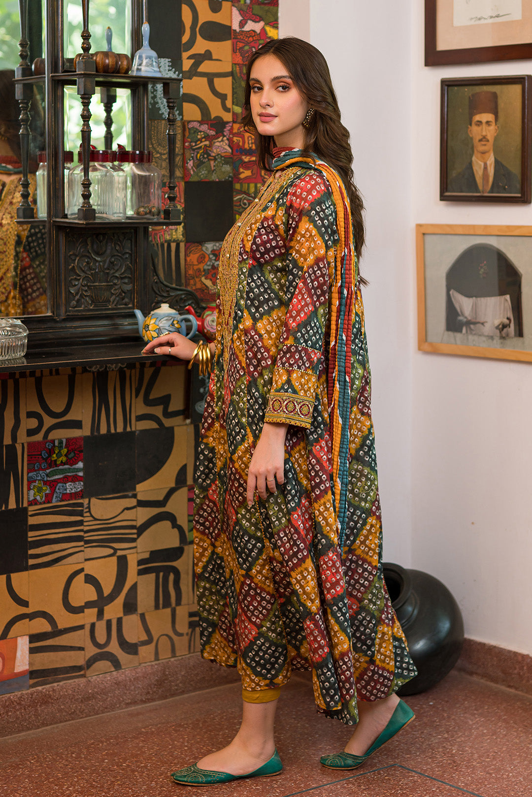 2 Piece - Embroidered Digital Printed Lawn Suit P0624B