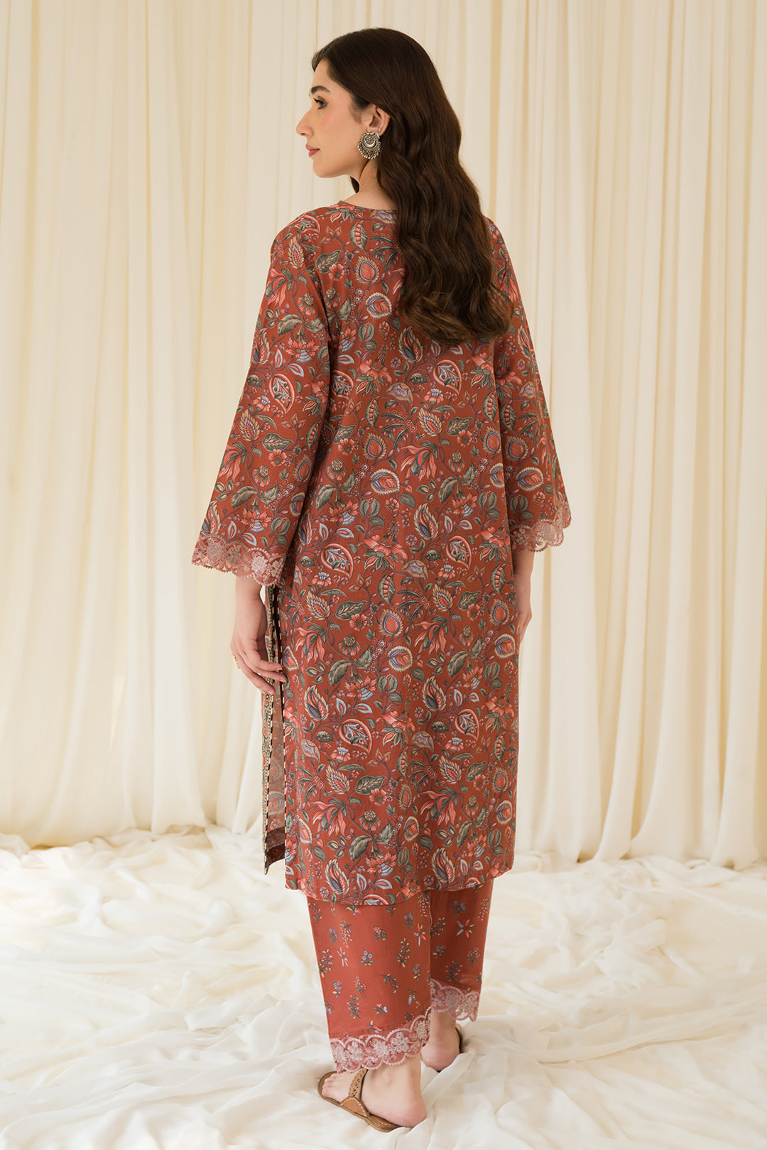 2 Piece - Embroidered Cambric Suit P0820