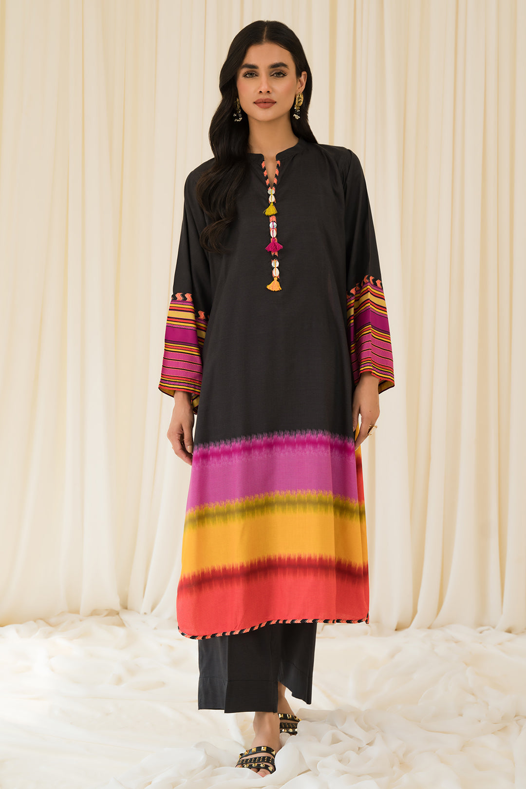 2 Piece - Digital Printed Linen Suit P0822