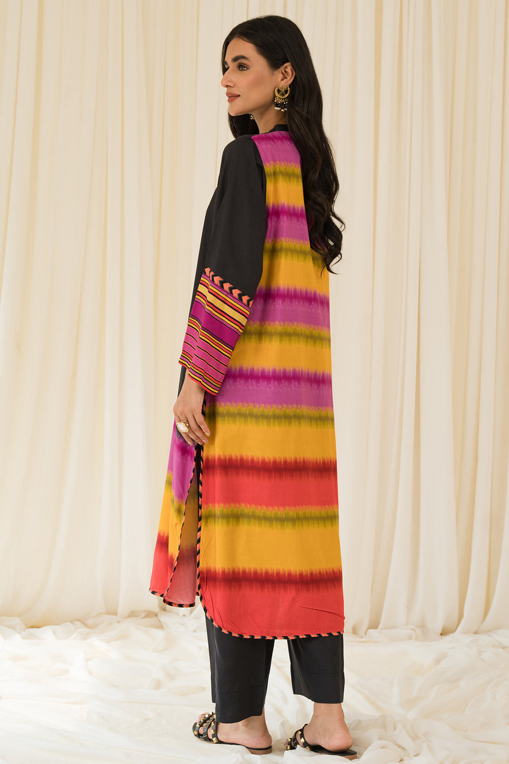 2 Piece - Digital Printed Linen Suit P0822