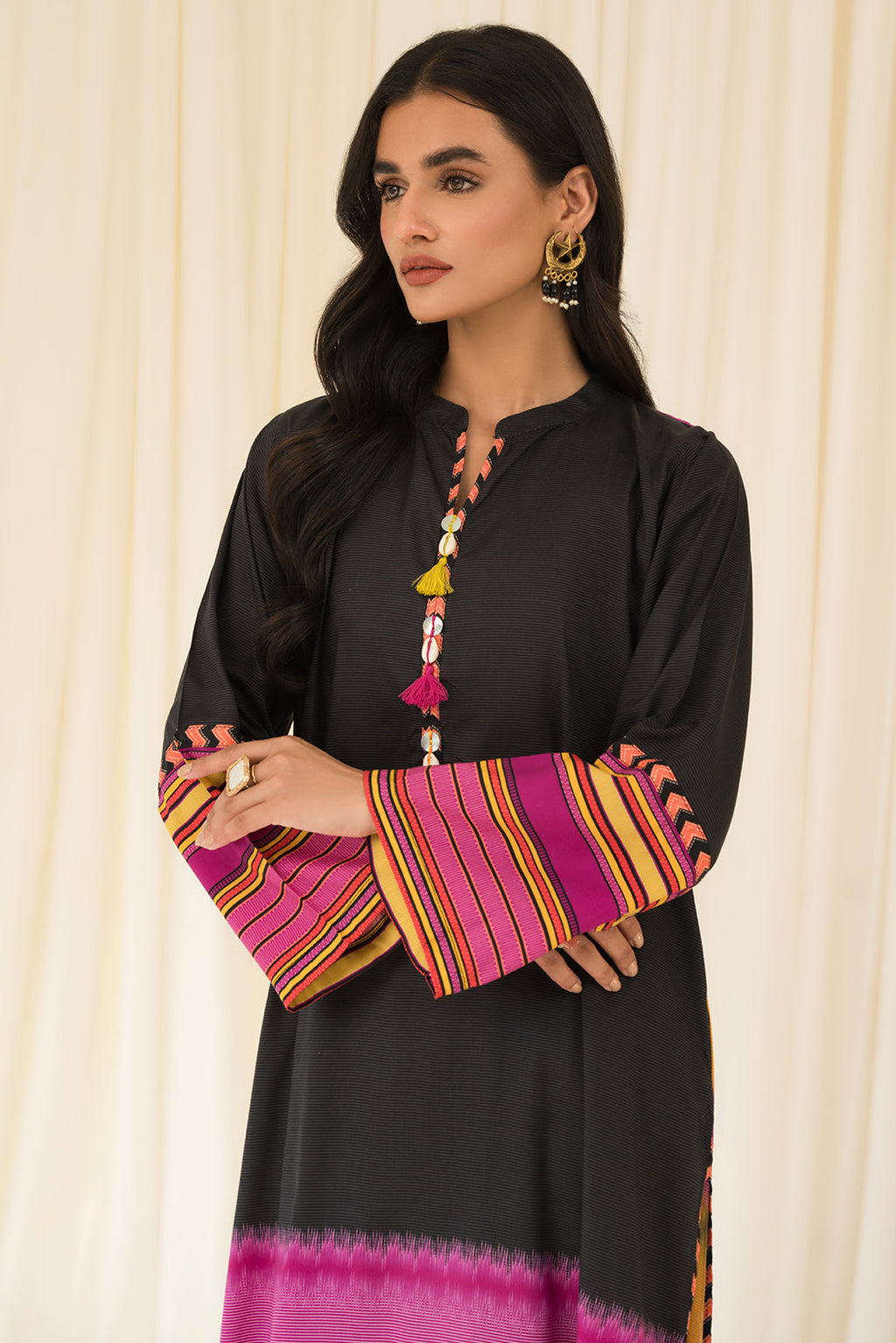 2 Piece - Digital Printed Linen Suit P0822