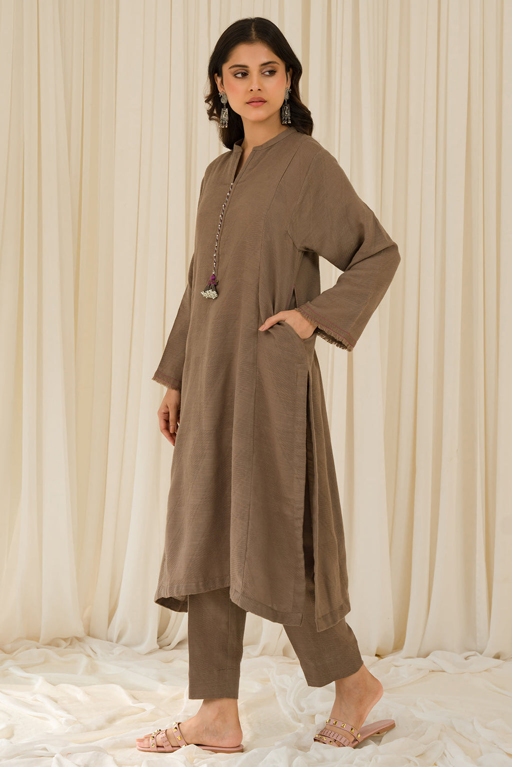 2 Piece - Slub Khaddar Suit P0881A